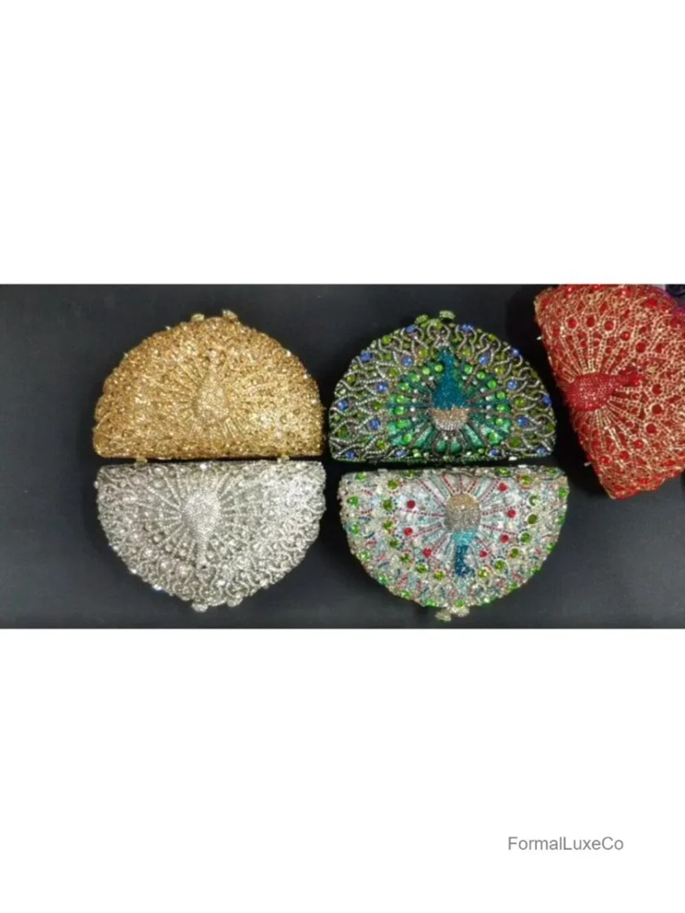 Crystal Rhinestone Clutch Purse, Evening Bag for Wedding Party, Detachable Chain